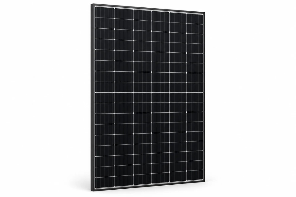 Solar panel on a white background